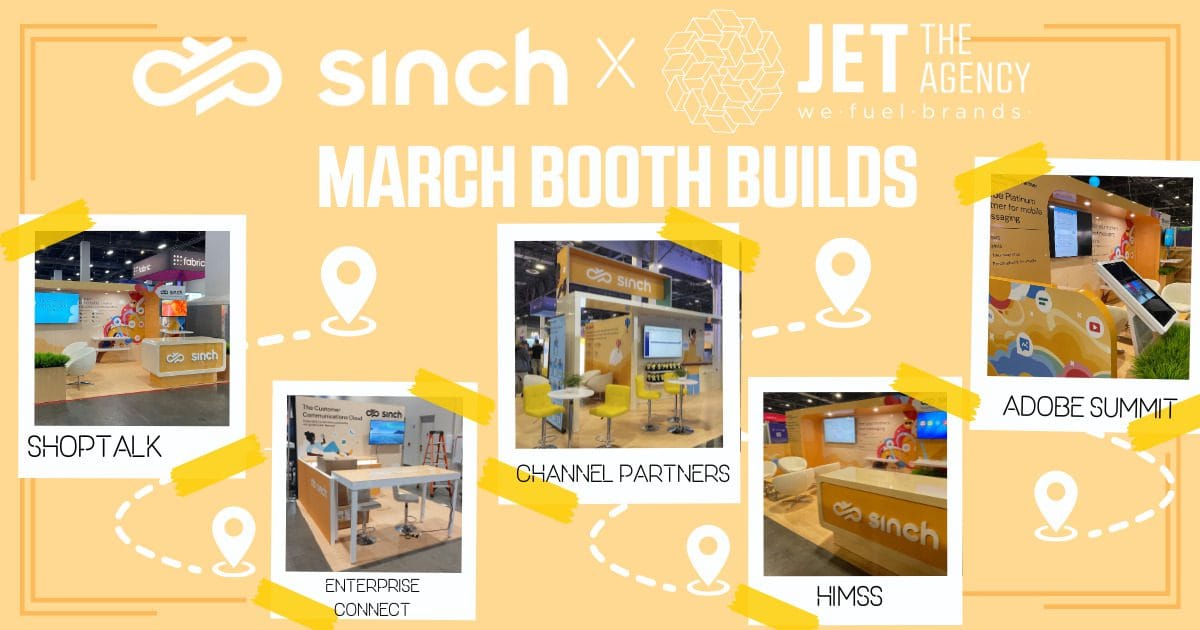 Testimonials - Sinch can attest to JET's expertise in exhibition fabrication and staging